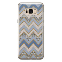 Leuke Telefoonhoesjes Samsung Galaxy S8 siliconen hoesje - Retro zigzag