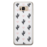 Leuke Telefoonhoesjes Samsung Galaxy S8 siliconen hoesje - Cactus love