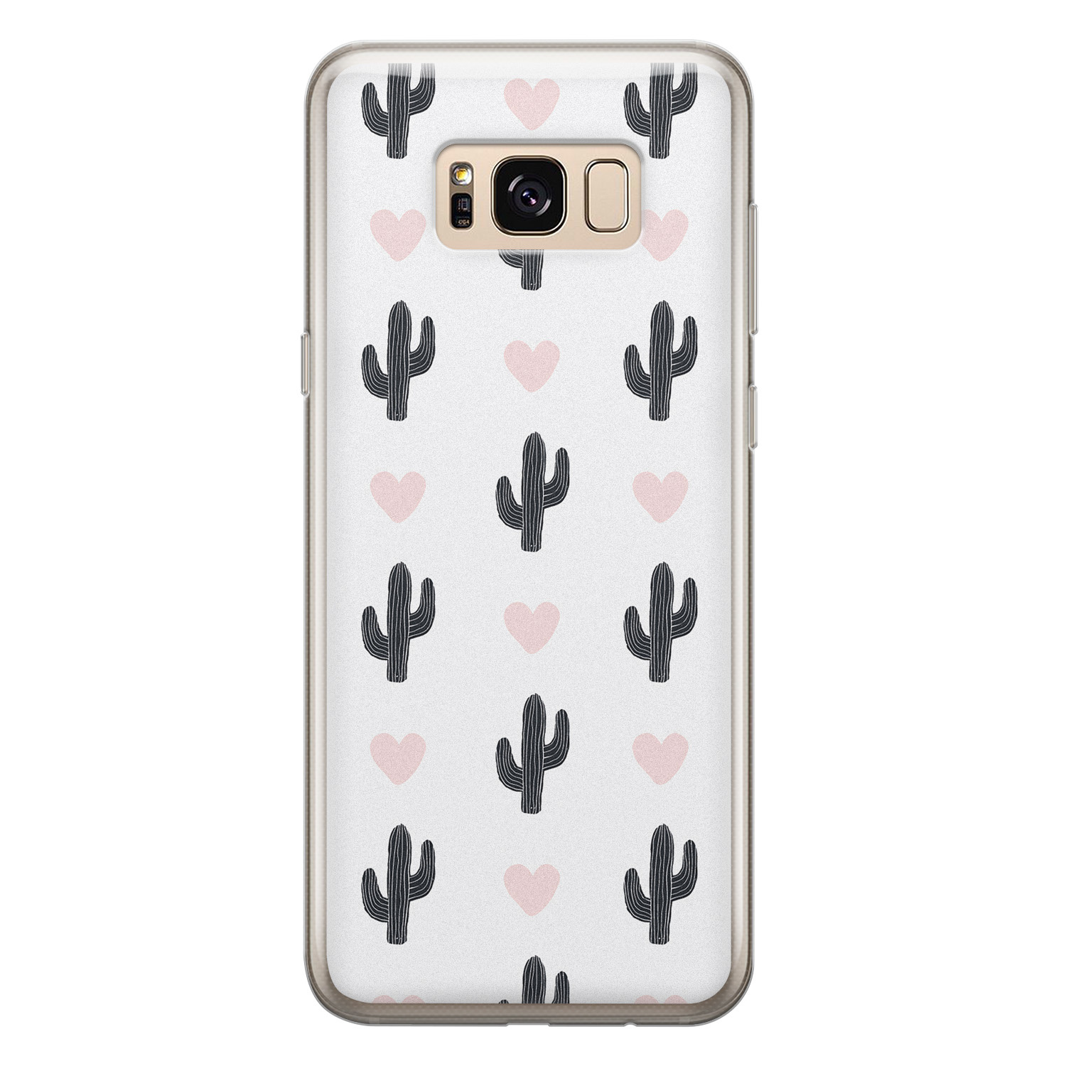 Leuke Telefoonhoesjes Samsung Galaxy S8 siliconen hoesje - Cactus love