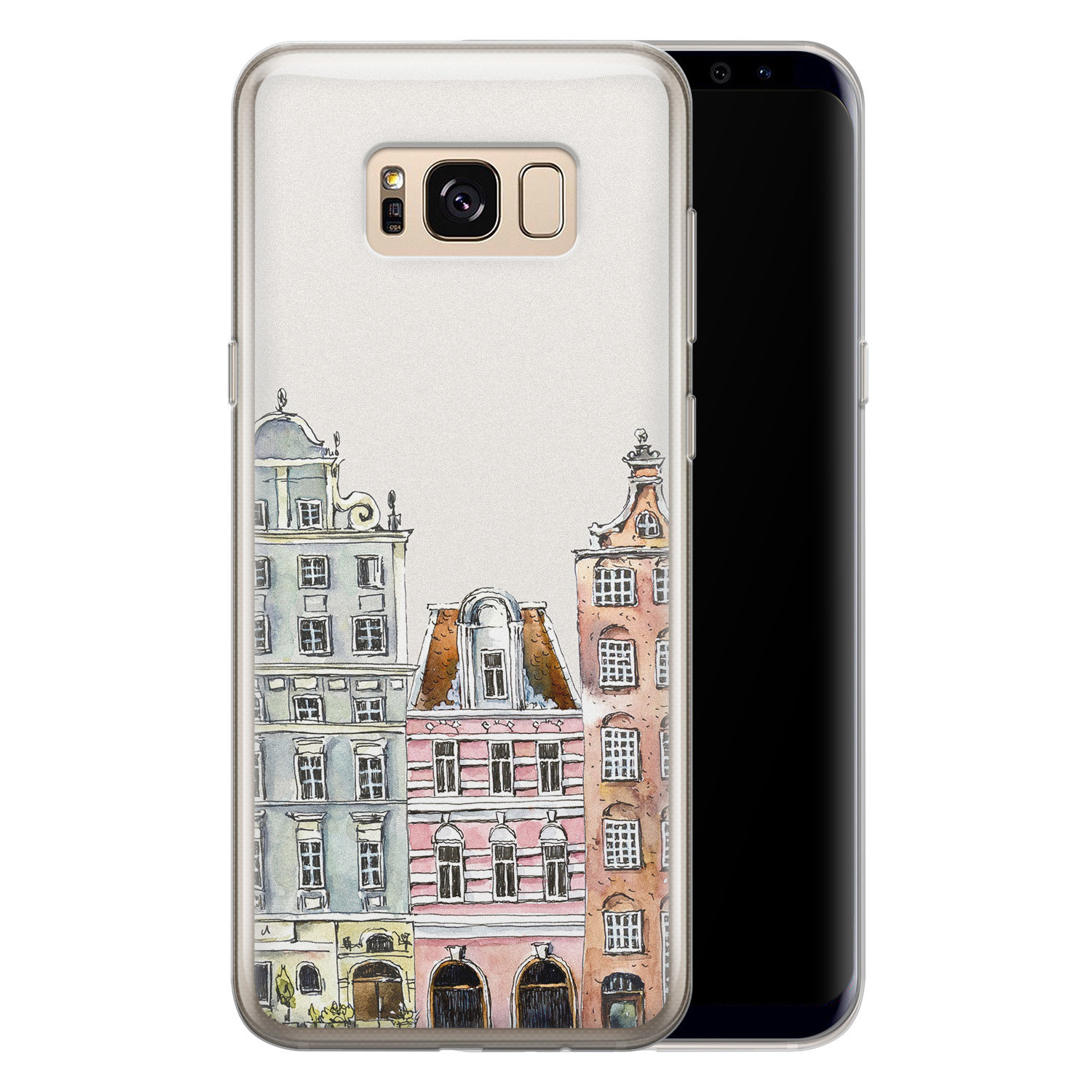 Leuke Telefoonhoesjes Samsung Galaxy S8 siliconen hoesje - Grachtenpandjes