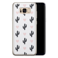 Leuke Telefoonhoesjes Samsung Galaxy S8 siliconen hoesje - Cactus love