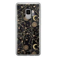 Leuke Telefoonhoesjes Samsung Galaxy S9 siliconen hoesje - Sun, moon, stars