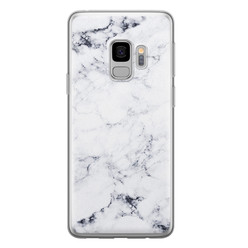 Leuke Telefoonhoesjes Samsung Galaxy S9 siliconen hoesje - Marmer grijs