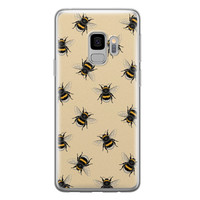 Leuke Telefoonhoesjes Samsung Galaxy S9 siliconen hoesje - Bee happy