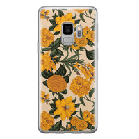 Leuke Telefoonhoesjes Samsung Galaxy S9 siliconen hoesje - Retro flowers