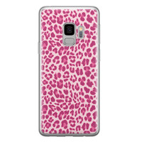 Leuke Telefoonhoesjes Samsung Galaxy S9 siliconen hoesje - Luipaard roze