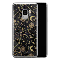 Leuke Telefoonhoesjes Samsung Galaxy S9 siliconen hoesje - Sun, moon, stars