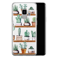 Leuke Telefoonhoesjes Samsung Galaxy S9 siliconen hoesje - Cactus