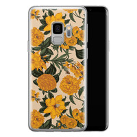 Leuke Telefoonhoesjes Samsung Galaxy S9 siliconen hoesje - Retro flowers