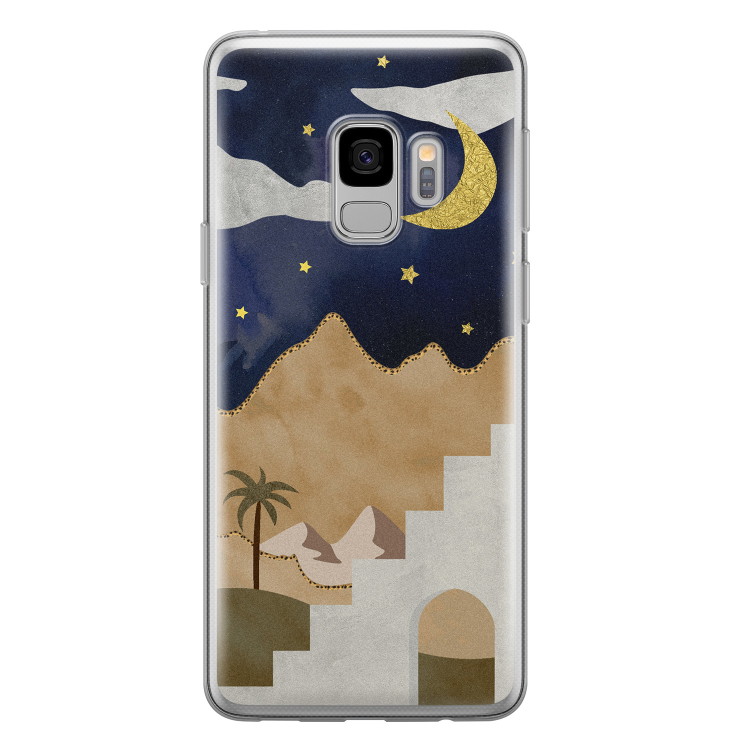 Leuke Telefoonhoesjes Samsung Galaxy S9 siliconen hoesje - Desert night