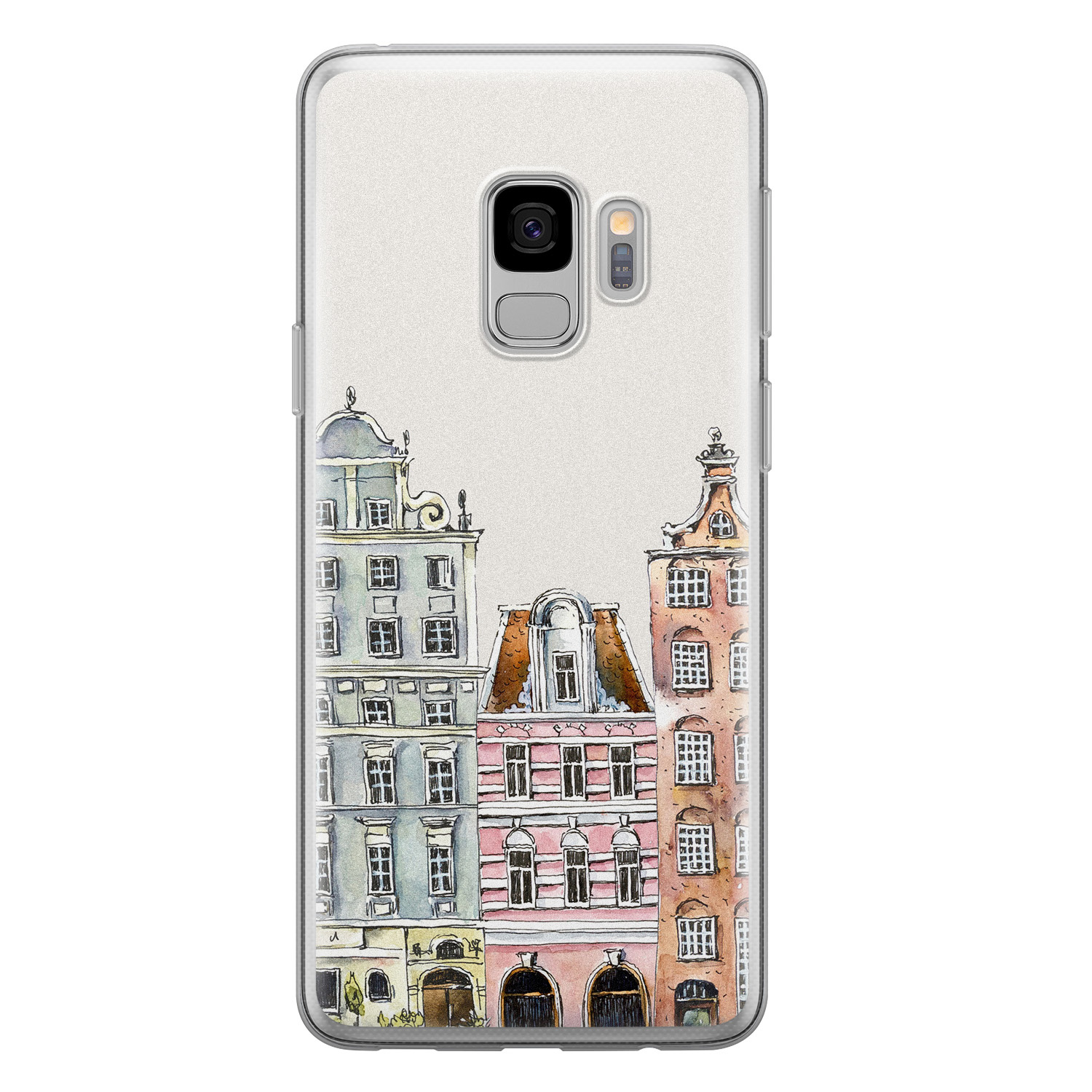 Leuke Telefoonhoesjes Samsung Galaxy S9 siliconen hoesje - Grachtenpandjes