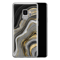 Leuke Telefoonhoesjes Samsung Galaxy S9 siliconen hoesje - Golden agate