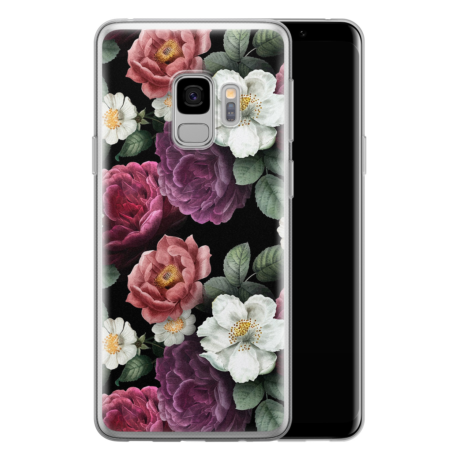 Leuke Telefoonhoesjes Samsung Galaxy S9 siliconen hoesje - Bloemenliefde