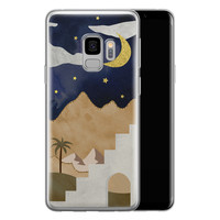 Leuke Telefoonhoesjes Samsung Galaxy S9 siliconen hoesje - Desert night