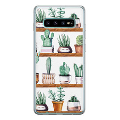 Leuke Telefoonhoesjes Samsung Galaxy S10 siliconen hoesje - Cactus