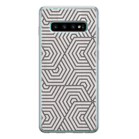 Leuke Telefoonhoesjes Samsung Galaxy S10 siliconen hoesje - Geometrisch