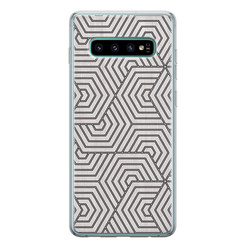 Leuke Telefoonhoesjes Samsung Galaxy S10 siliconen hoesje - Geometrisch