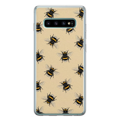 Leuke Telefoonhoesjes Samsung Galaxy S10 siliconen hoesje - Bee happy