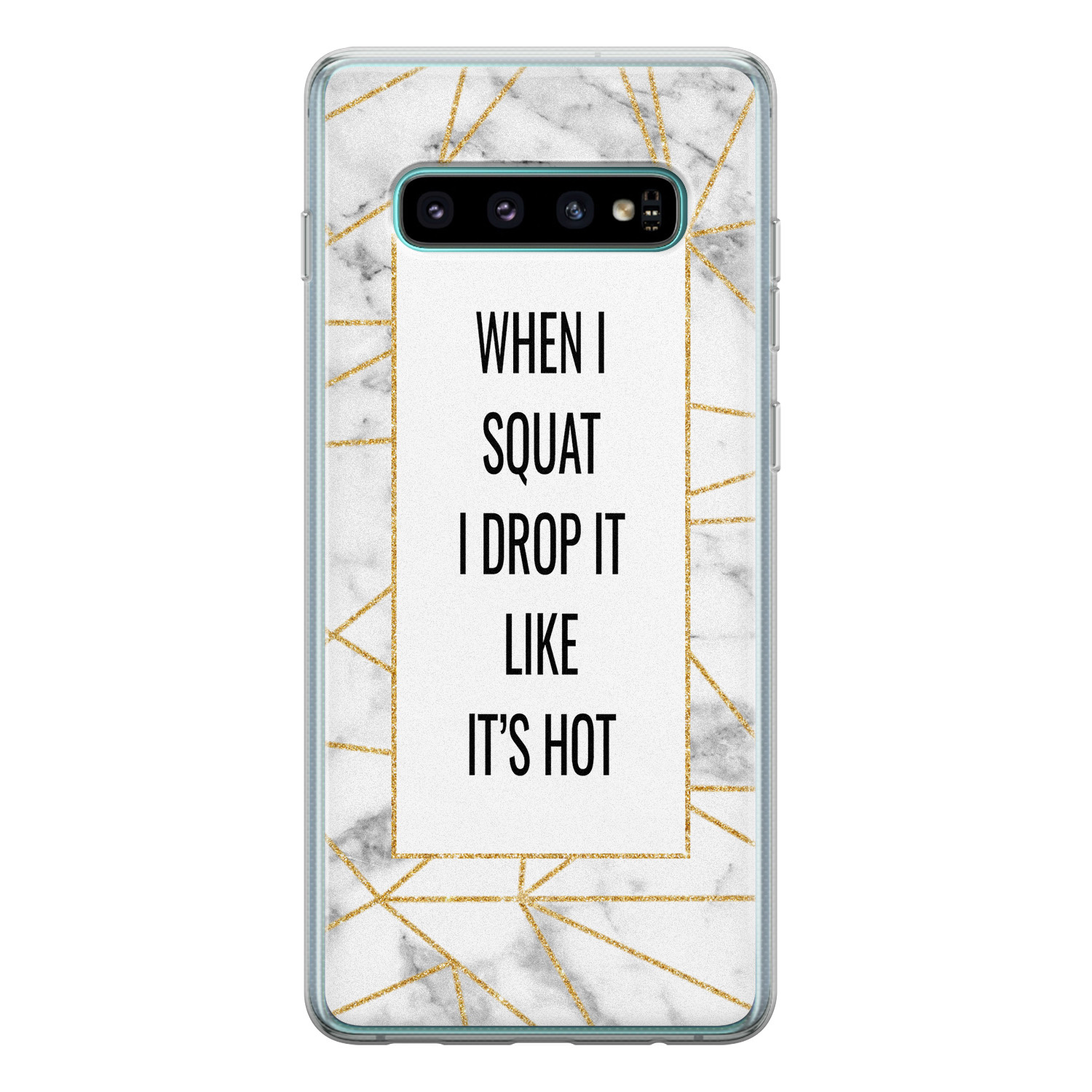 Leuke Telefoonhoesjes Samsung Galaxy S10 siliconen hoesje - Dropping squats