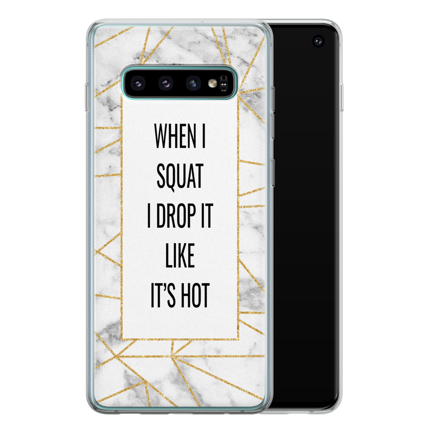 Leuke Telefoonhoesjes Samsung Galaxy S10 siliconen hoesje - Dropping squats