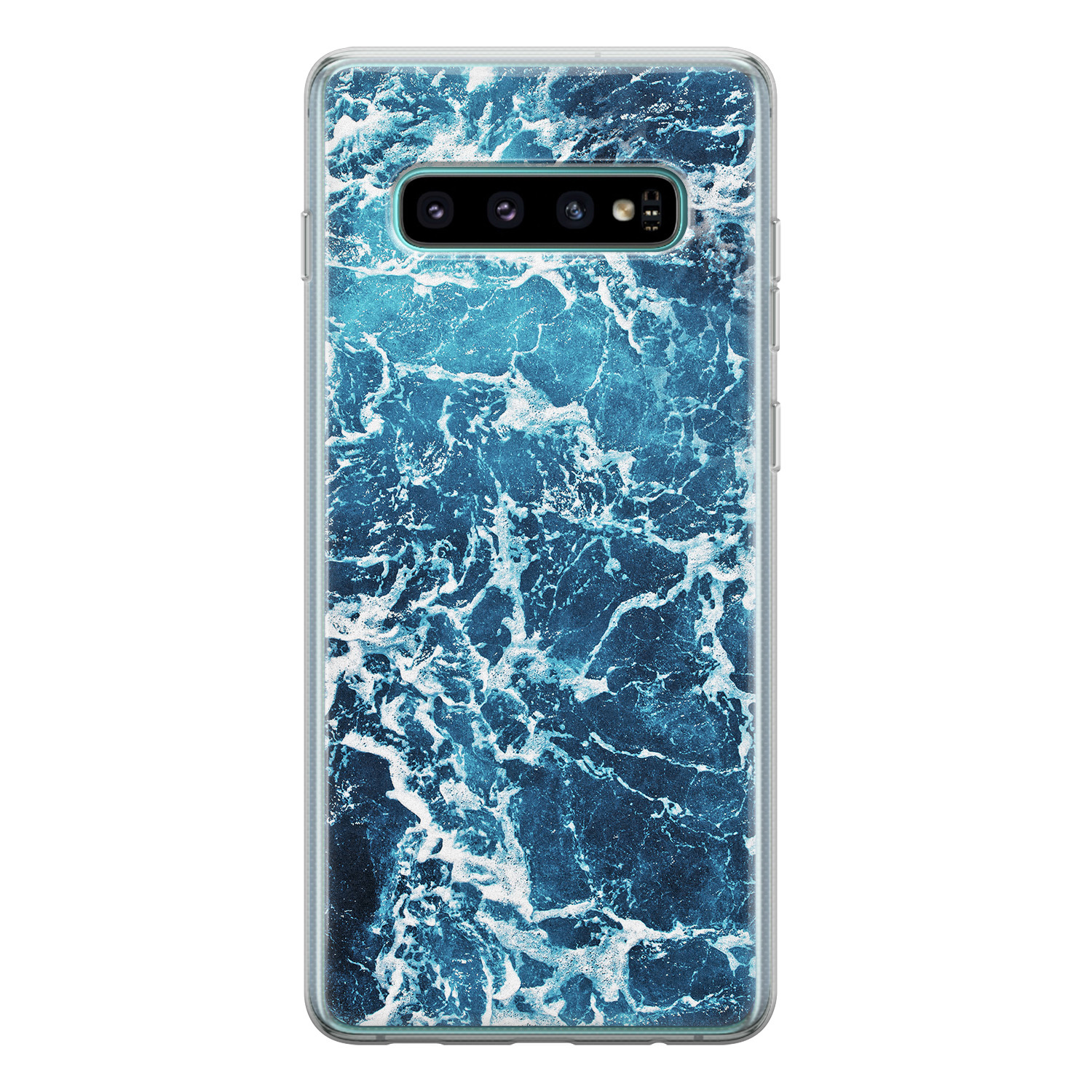 Leuke Telefoonhoesjes Samsung Galaxy S10 siliconen hoesje - Ocean blue