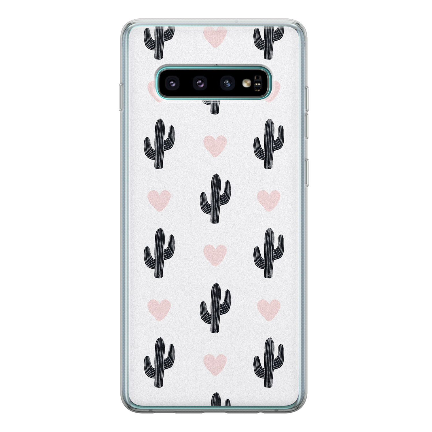 Leuke Telefoonhoesjes Samsung Galaxy S10 siliconen hoesje - Cactus love