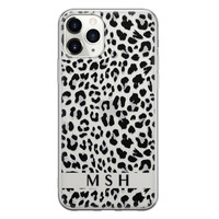 Leuke Telefoonhoesjes iPhone 11 Pro Max siliconen hoesje ontwerpen - Luipaard grijs