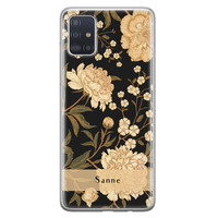 Leuke Telefoonhoesjes Samsung Galaxy A71 siliconen hoesje ontwerpen - Golden flowers