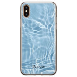 Leuke Telefoonhoesjes iPhone X/XS siliconen hoesje ontwerpen - Water blue