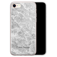 Leuke Telefoonhoesjes iPhone 8/7 siliconen hoesje ontwerpen - Marmer grijs