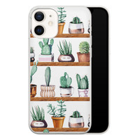 Leuke Telefoonhoesjes iPhone 12 siliconen hoesje - Cactus