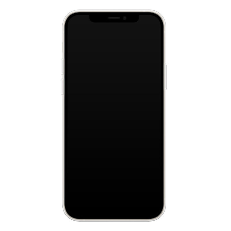 Leuke Telefoonhoesjes iPhone 12 siliconen hoesje - Luipaard grijs