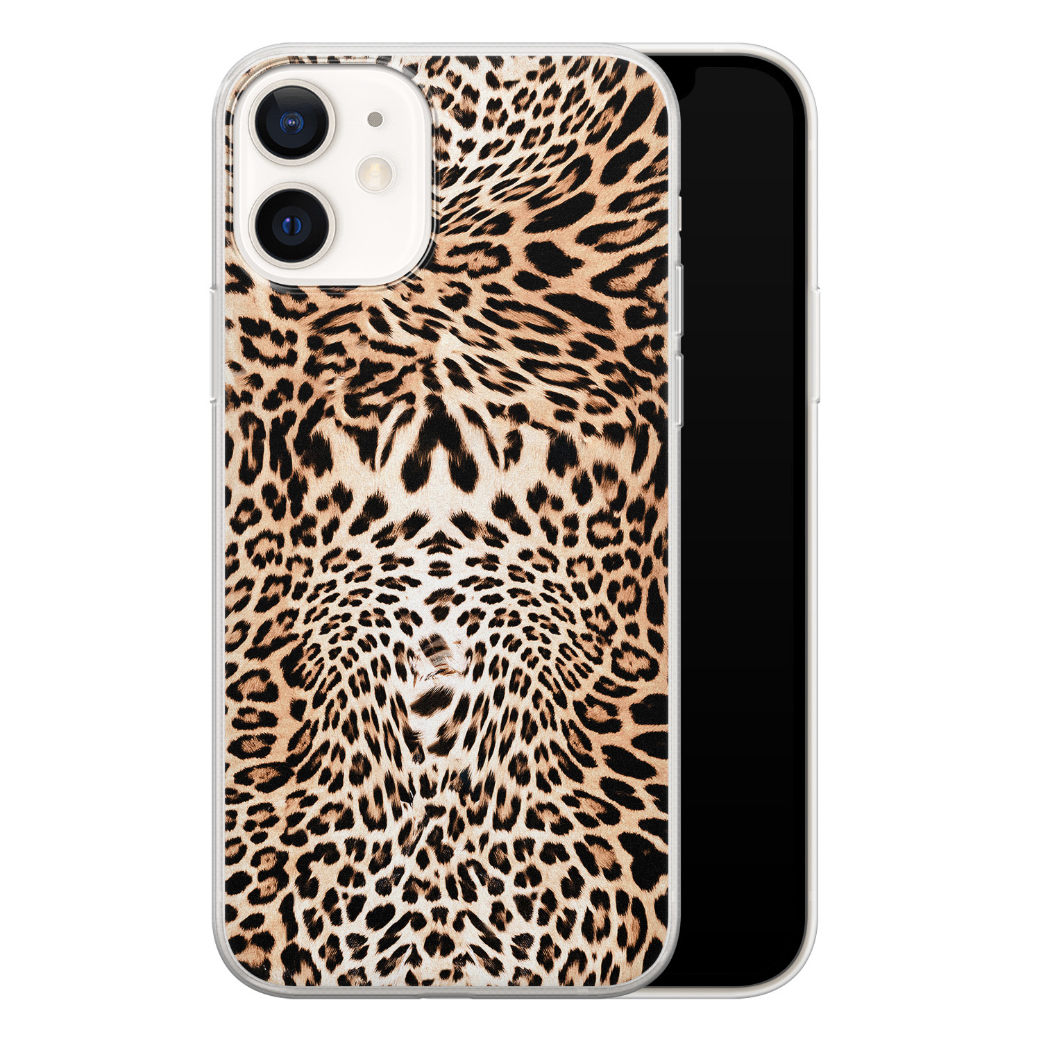 Leuke Telefoonhoesjes iPhone 12 siliconen hoesje - Wild animal