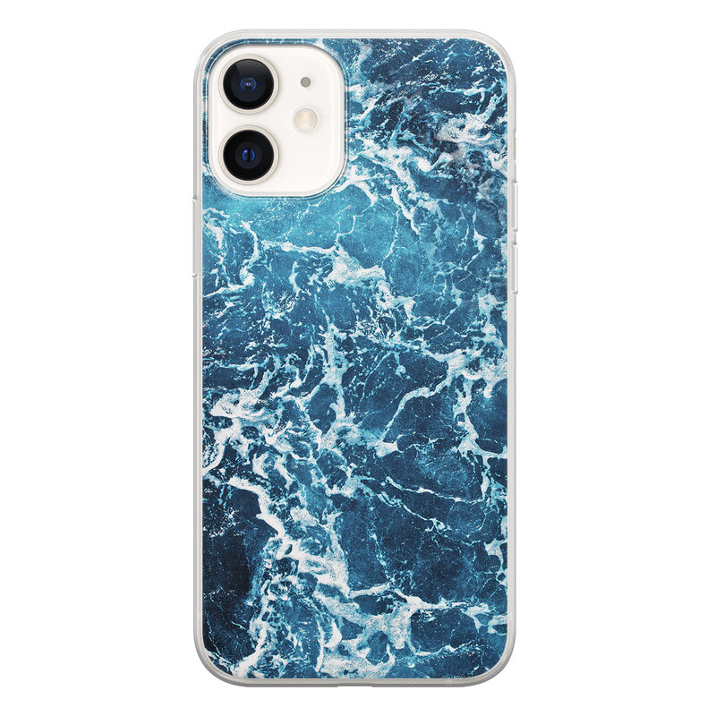 Leuke Telefoonhoesjes iPhone 12 siliconen hoesje - Ocean blue