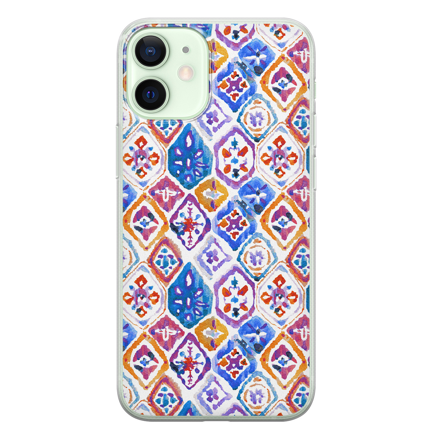 Leuke Telefoonhoesjes iPhone 12 mini siliconen hoesje - Boho vibe