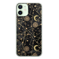 Leuke Telefoonhoesjes iPhone 12 mini siliconen hoesje - Sun, moon, stars