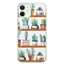 Leuke Telefoonhoesjes iPhone 12 mini siliconen hoesje - Cactus