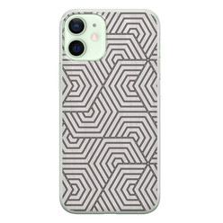 Leuke Telefoonhoesjes iPhone 12 mini siliconen hoesje - Geometrisch