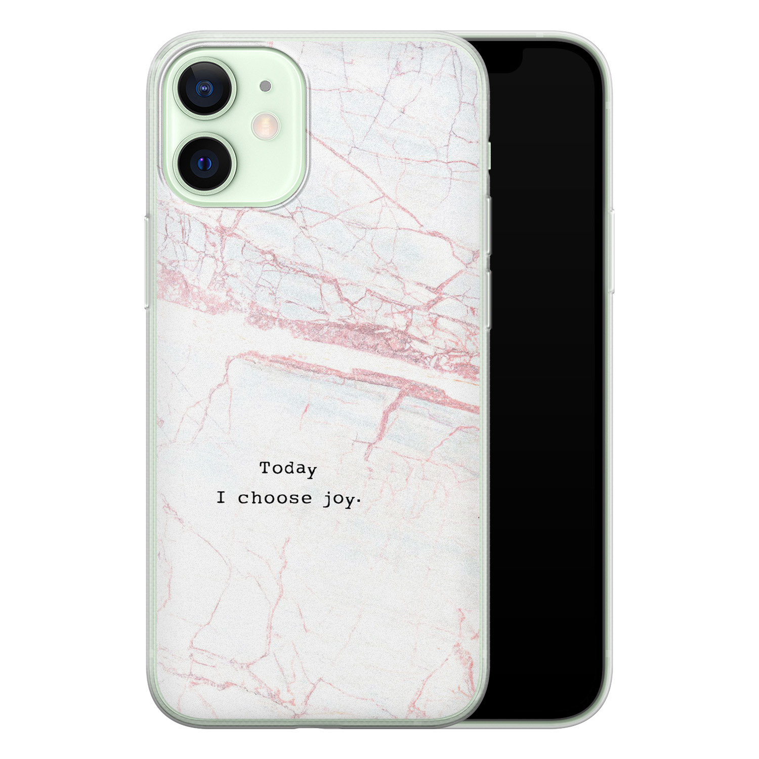 Leuke Telefoonhoesjes iPhone 12 mini siliconen hoesje - Today I choose joy