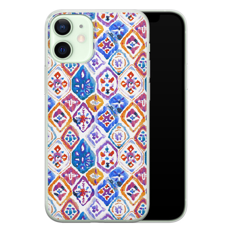 Leuke Telefoonhoesjes iPhone 12 mini siliconen hoesje - Boho vibe