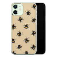 Leuke Telefoonhoesjes iPhone 12 mini siliconen hoesje - Bee happy