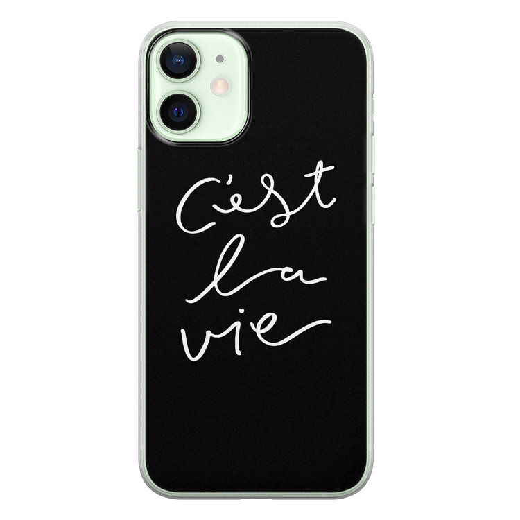 Leuke Telefoonhoesjes iPhone 12 mini siliconen hoesje - C'est la vie