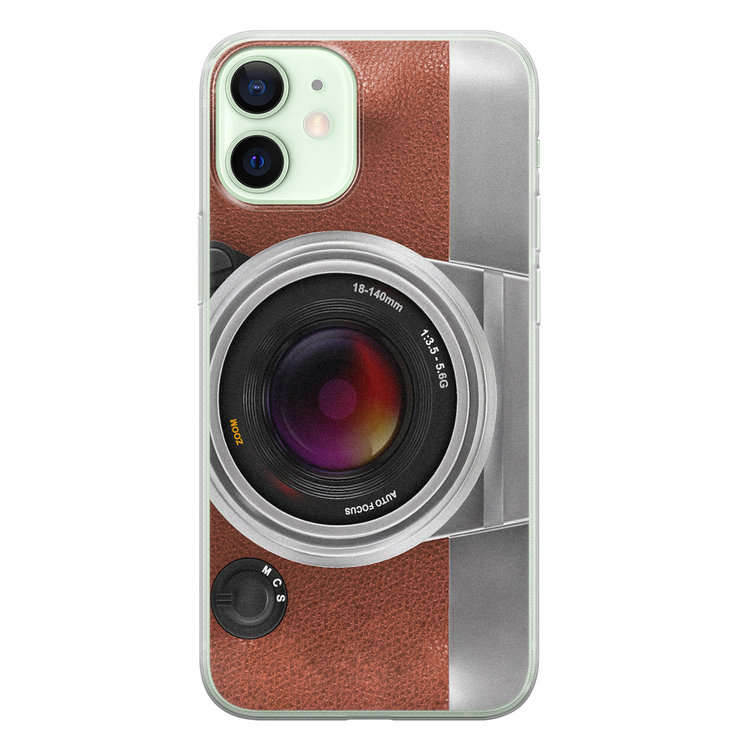 Leuke Telefoonhoesjes iPhone 12 mini siliconen hoesje - Vintage camera