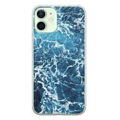 Leuke Telefoonhoesjes iPhone 12 mini siliconen hoesje - Ocean blue