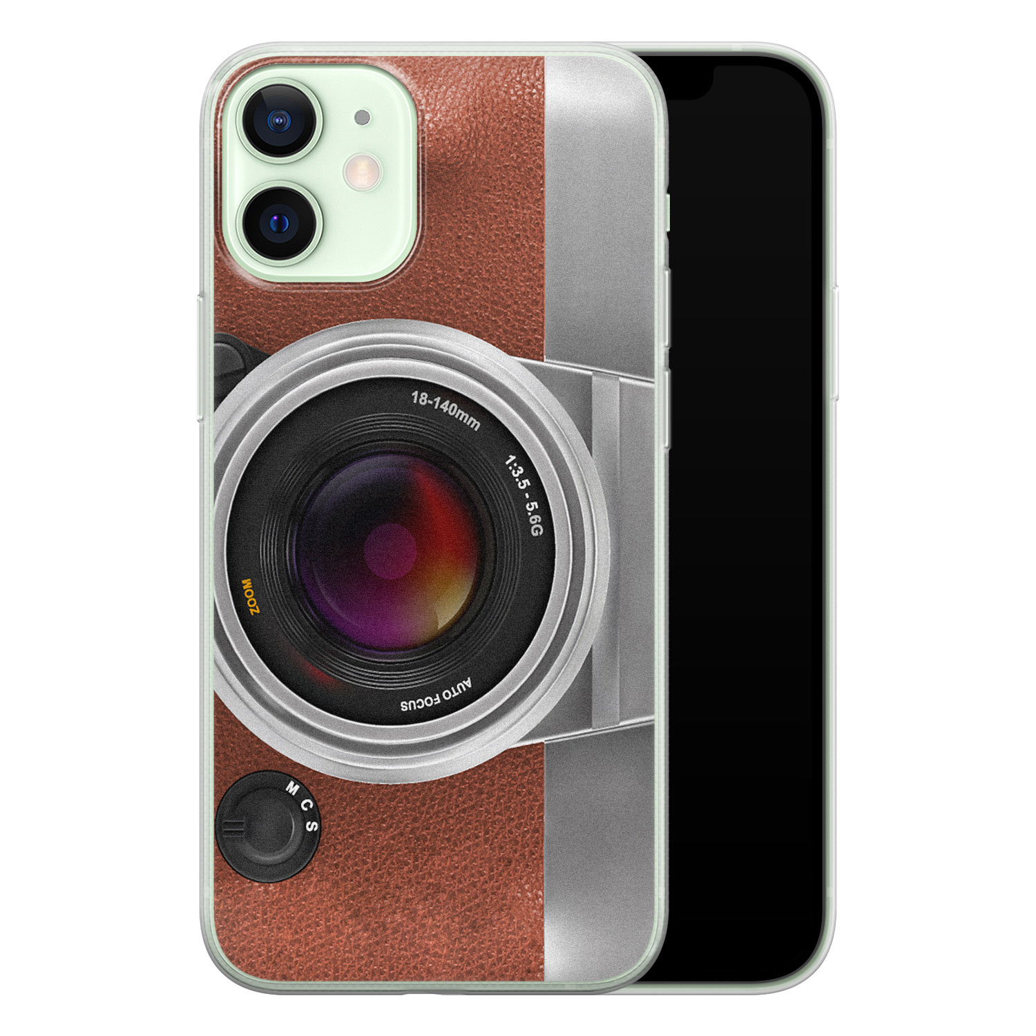 Leuke Telefoonhoesjes iPhone 12 mini siliconen hoesje - Vintage camera