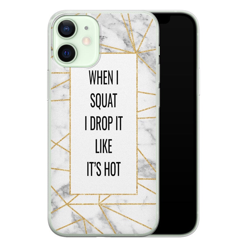 Leuke Telefoonhoesjes iPhone 12 mini siliconen hoesje - Dropping squats