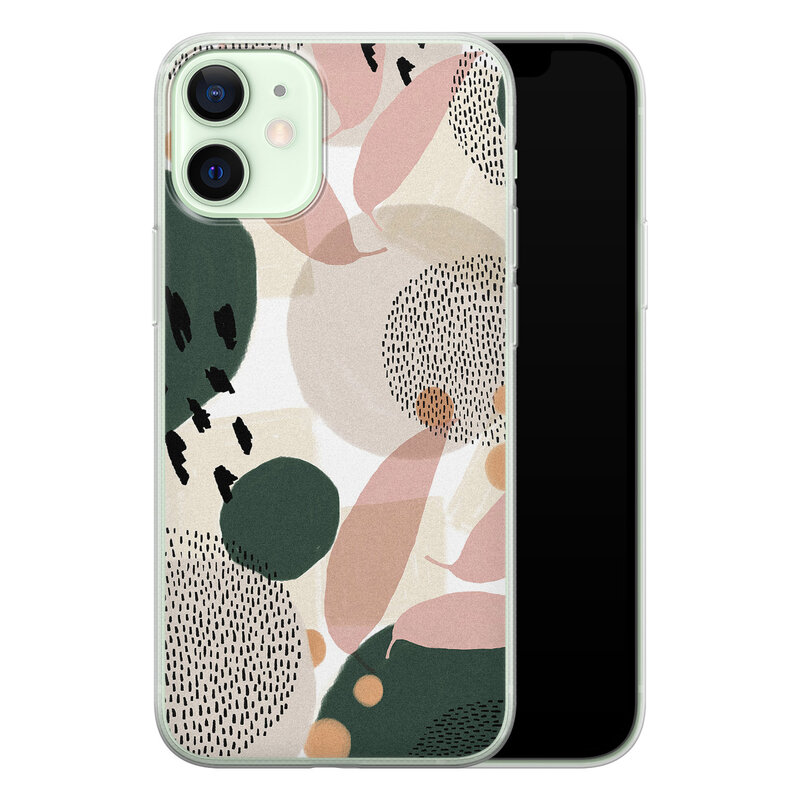 Leuke Telefoonhoesjes iPhone 12 mini siliconen hoesje - Abstract print
