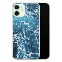 Leuke Telefoonhoesjes iPhone 12 mini siliconen hoesje - Ocean blue