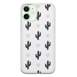 Leuke Telefoonhoesjes iPhone 12 mini siliconen hoesje - Cactus love