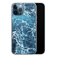 Leuke Telefoonhoesjes iPhone 12 Pro siliconen hoesje - Ocean blue